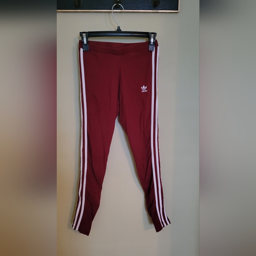 Adidas maroon leggings